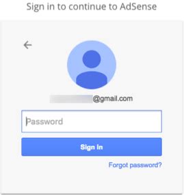 adsence sign in